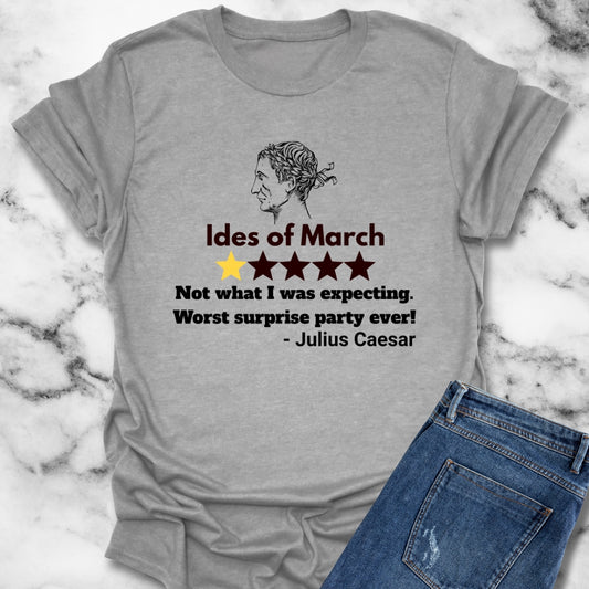 Julius Caesar Review of Ides of March T-Shirt