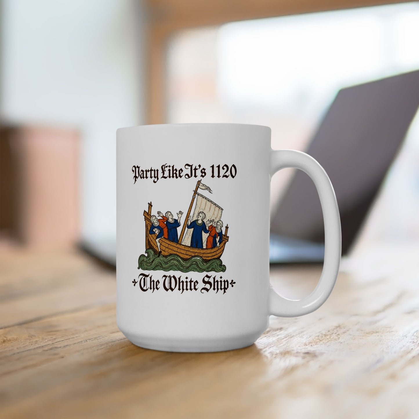 White Ship Party Like It's 1120 Ceramic Mug, (11oz, 15oz)