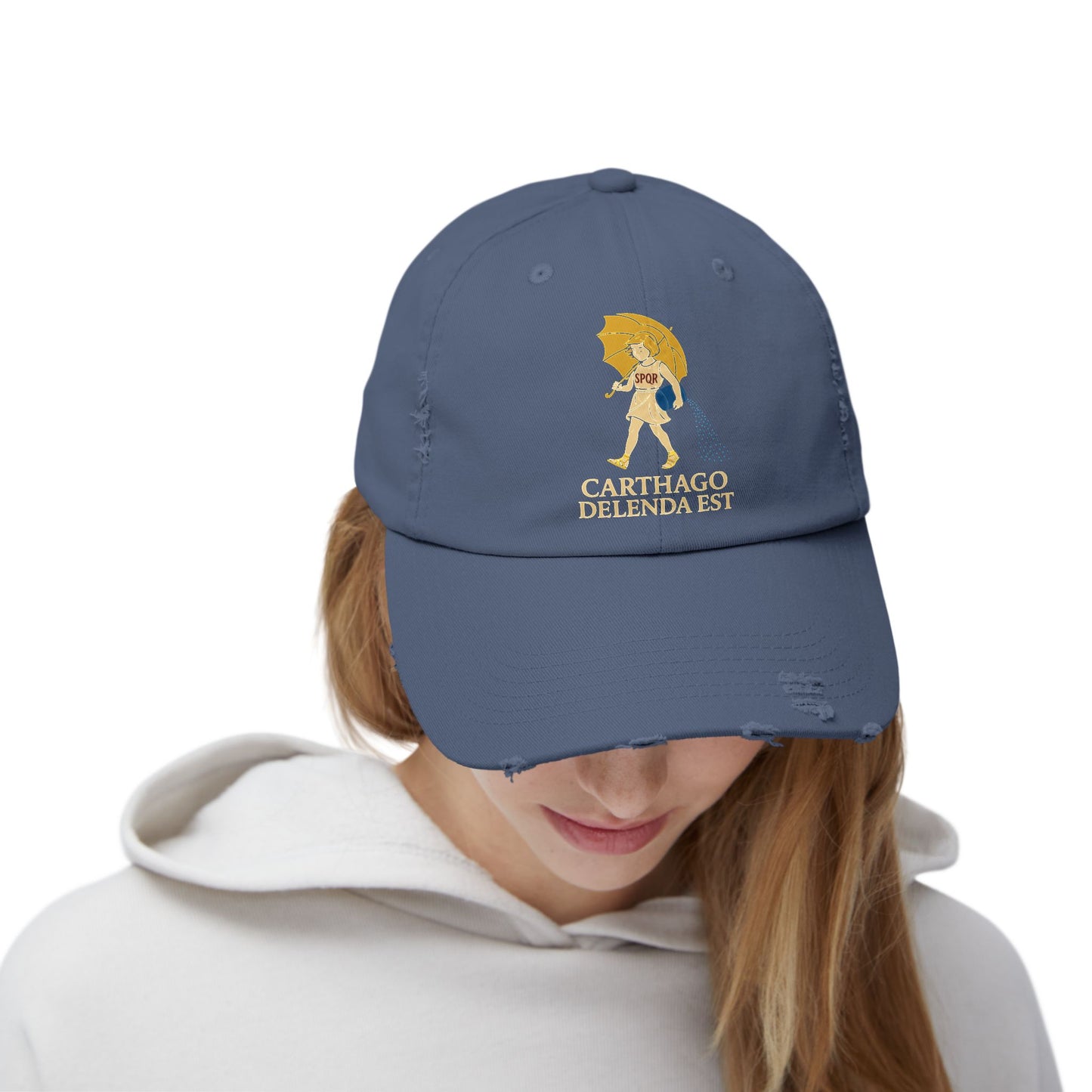 Carthago Delenda Est Morton's Salt Girl Unisex Distressed Cap
