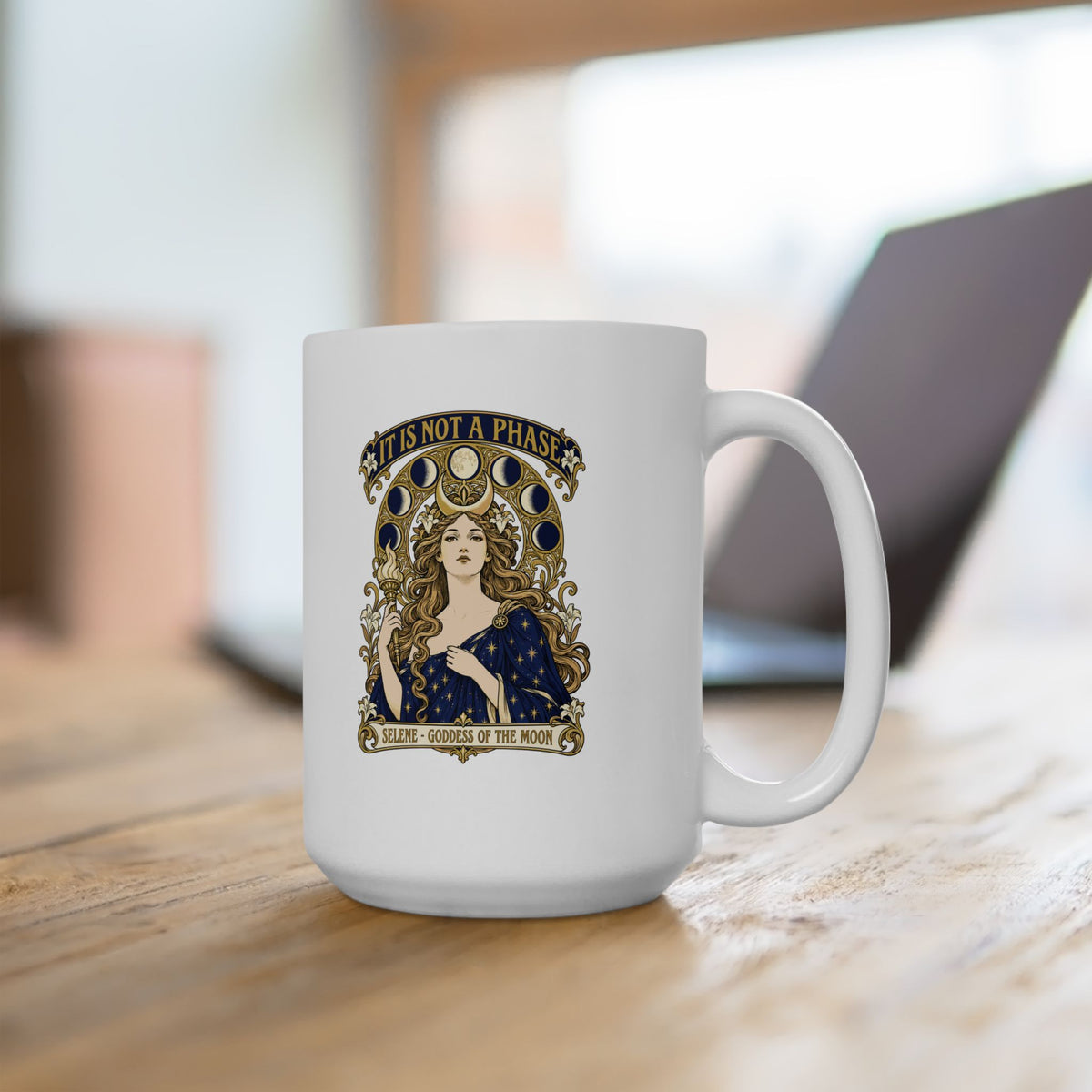 It's Not A Phase Selene Mucha Ceramic Mug, (11oz, 15oz)