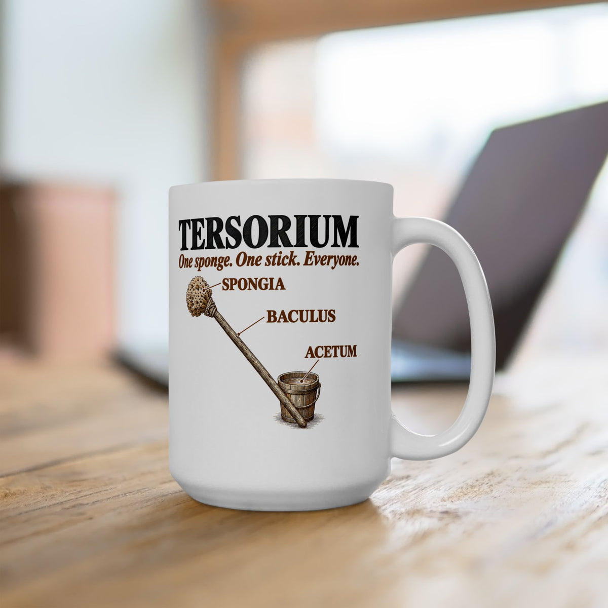 Latrine Sponge Tersorium Ceramic Mug, (11oz, 15oz)