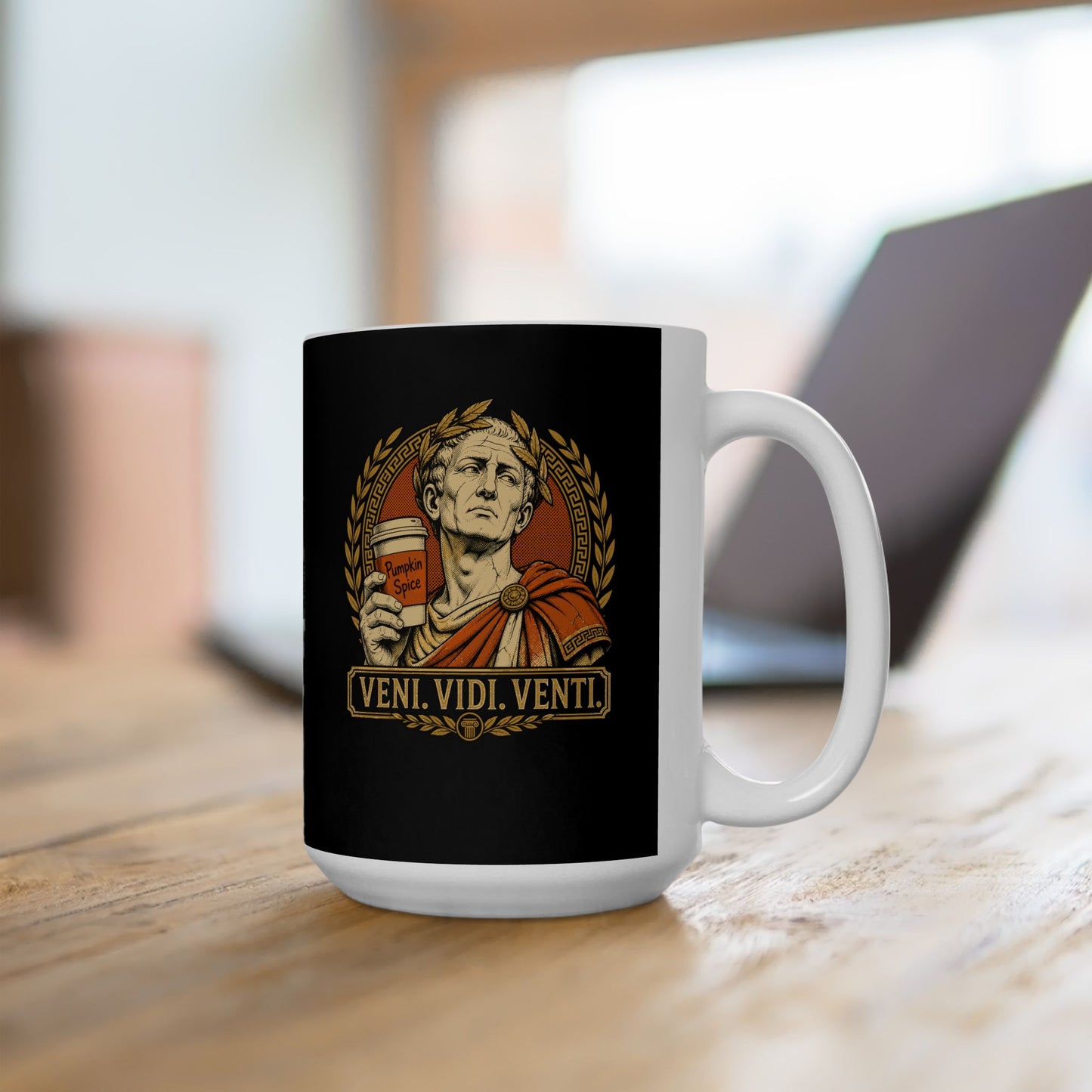 Caesar Venti Pumpkin Spice Ceramic Mug, (11oz, 15oz)
