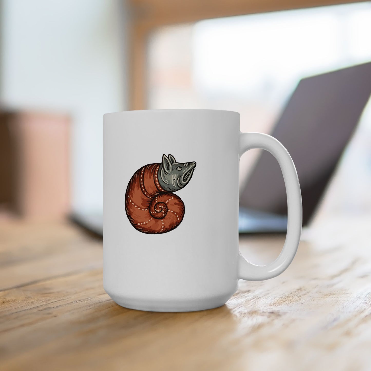 Snail Rat Hybrid Medieval Marginalia Ceramic Mug, (11oz, 15oz)