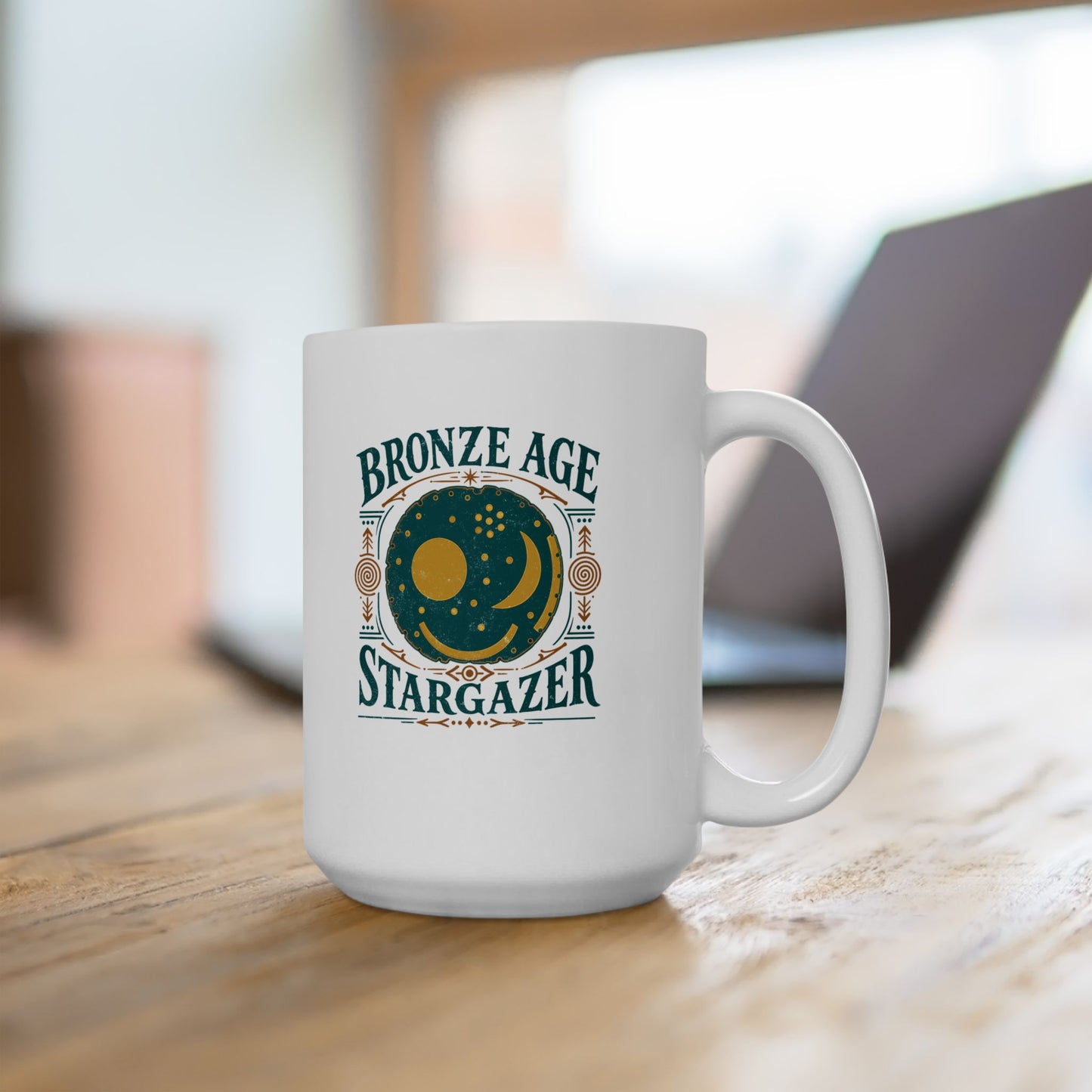 Nebra Disk Bronze Age Stargazer Ceramic Mug, (11oz, 15oz)