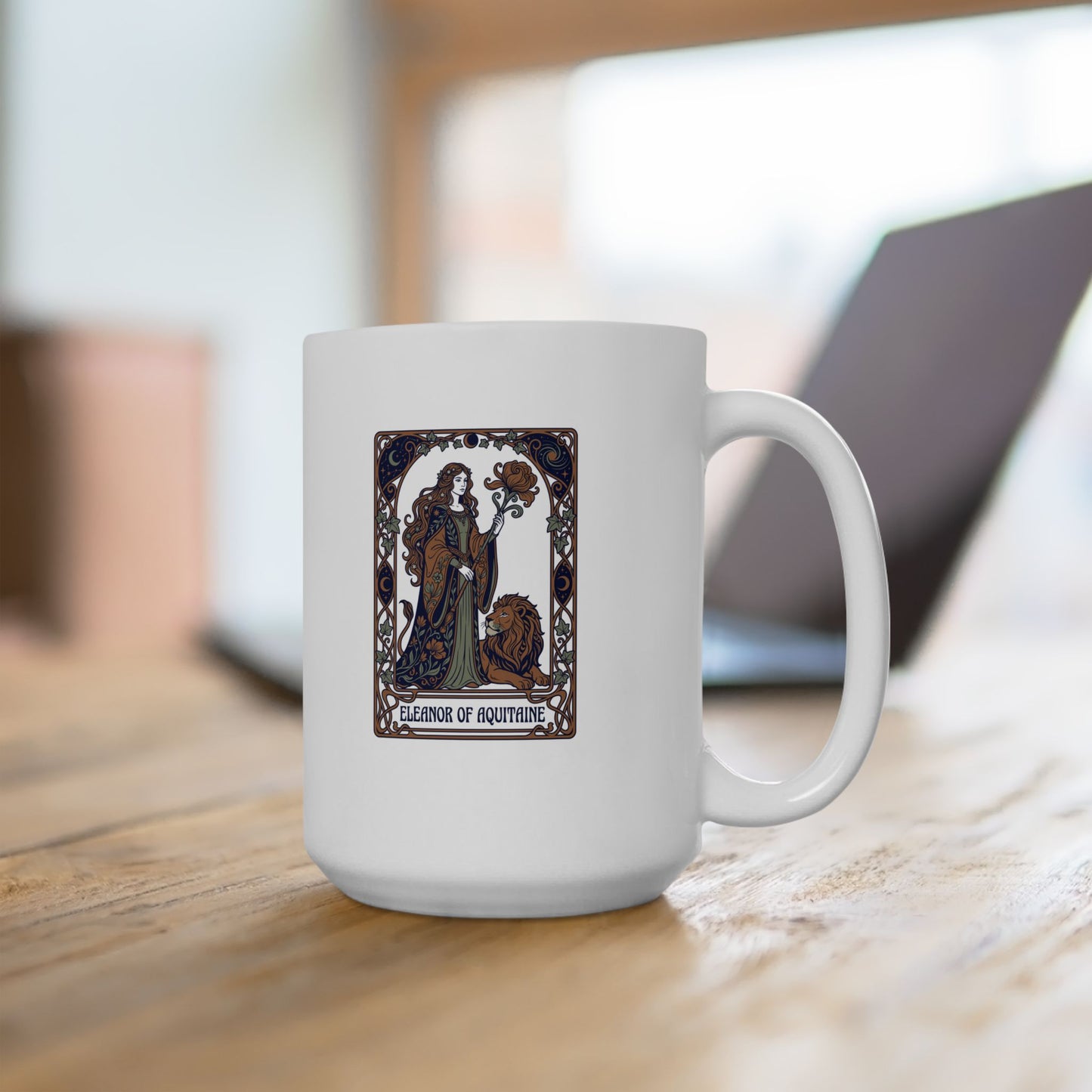 Eleanor of Aquitaine Art Nouveau Ceramic Mug, (11oz, 15oz)