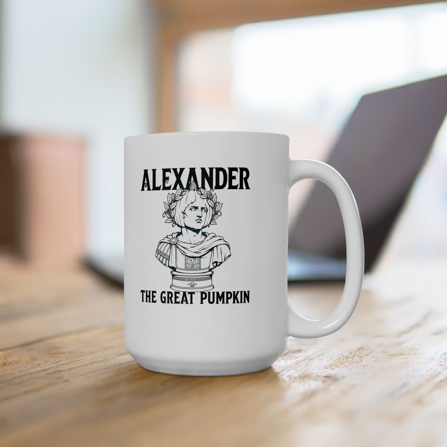 Alexander the Great Pumpkin! Statue Ceramic Mug, (11oz, 15oz)