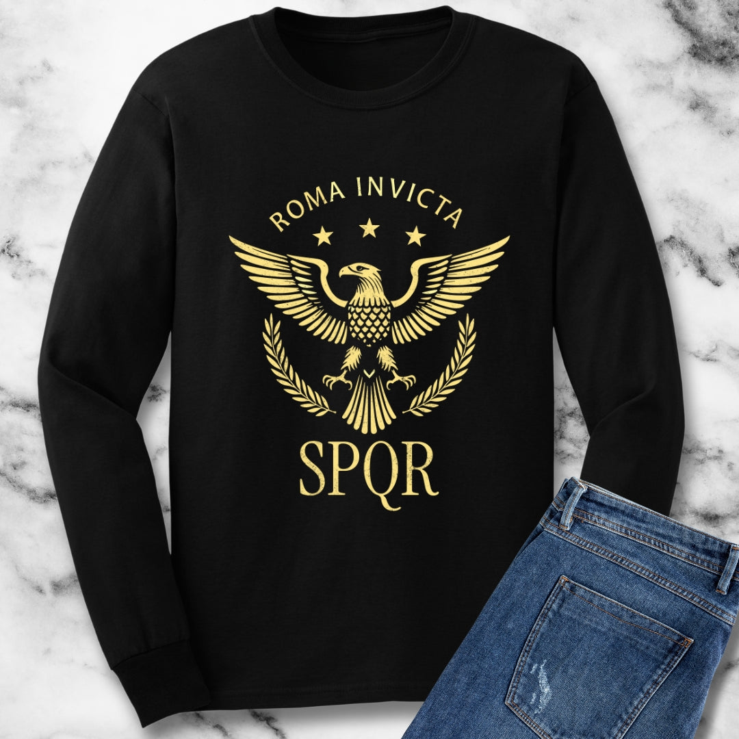 SPQR Invicta Eagle Unisex Long Sleeve Tee