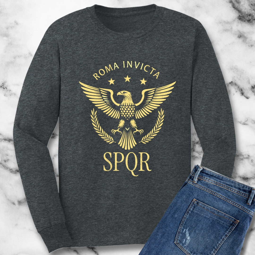 SPQR Invicta Eagle Unisex Long Sleeve Tee