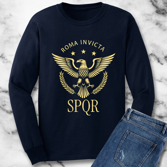 SPQR Invicta Eagle Unisex Long Sleeve Tee