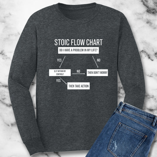 Stoic Flow Chart Unisex Long Sleeve Tee