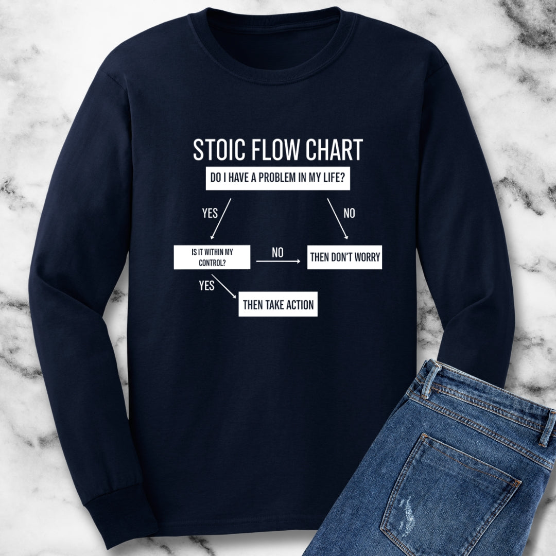 Stoic Flow Chart Unisex Long Sleeve Tee