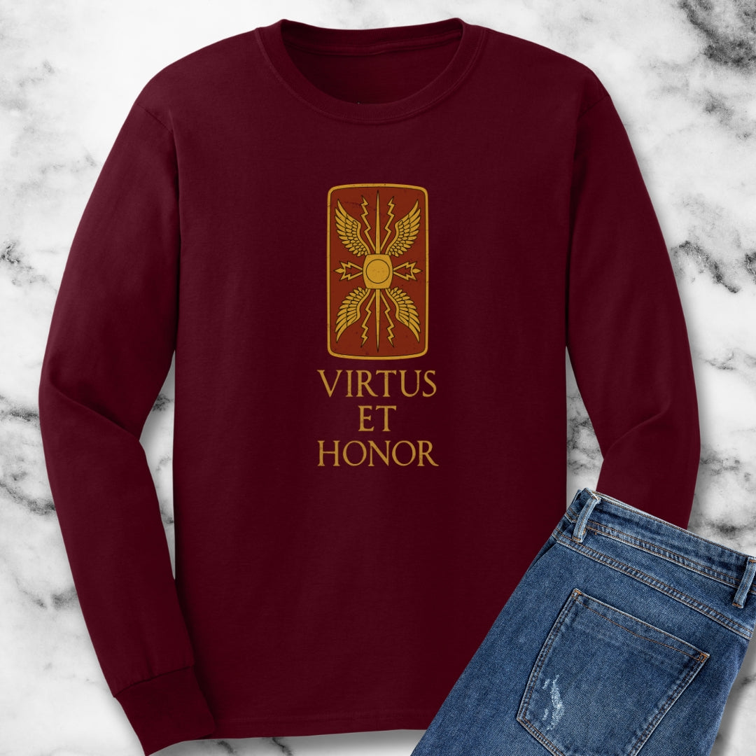 Virtus et Honor Scutum Strength and Honor Unisex Long Sleeve Tee