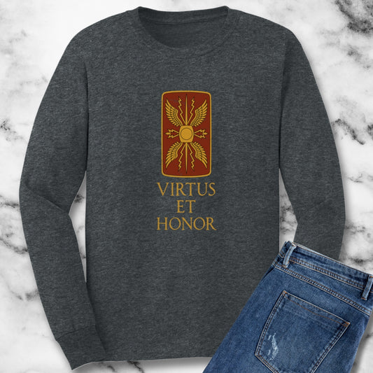 Virtus et Honor Scutum Strength and Honor  Unisex Long Sleeve Tee