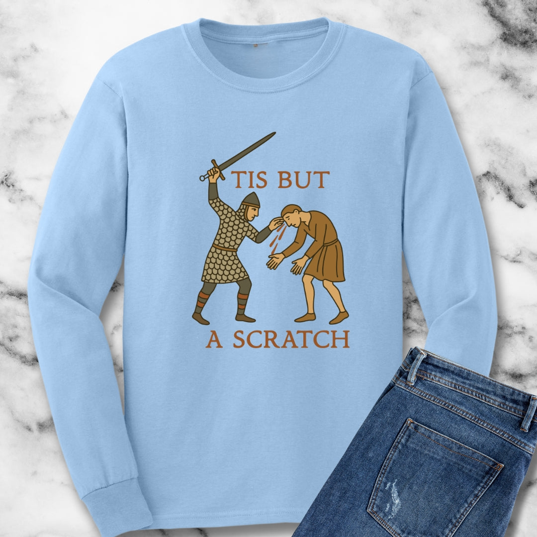 Tis But a Scratch Bayeux Tapestry Knights Unisex Long Sleeve Tee