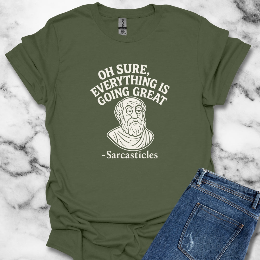 Sarcasticles Everything's Going Great Unisex Lightweight T-Shirt