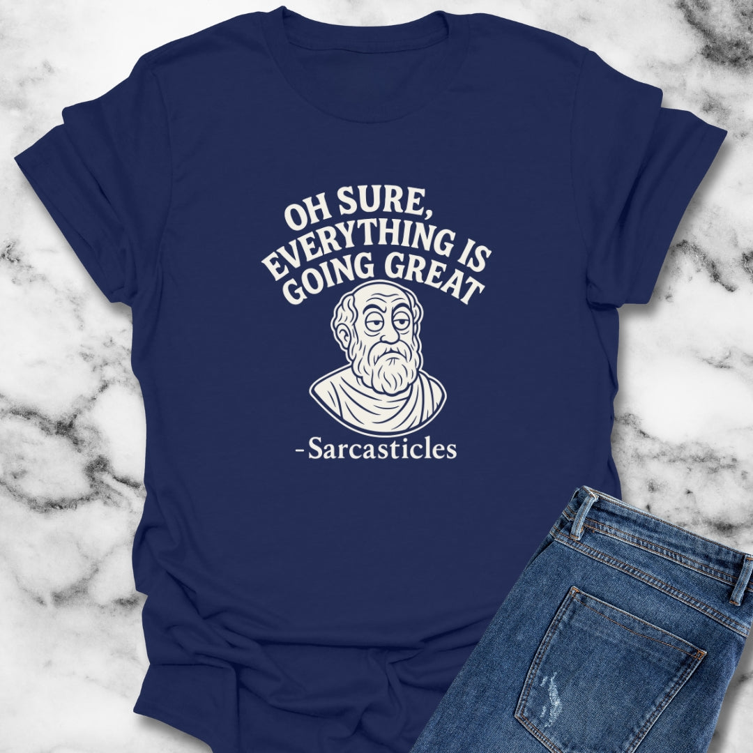 Sarcasticles Everything's Going Great Unisex Lightweight T-Shirt