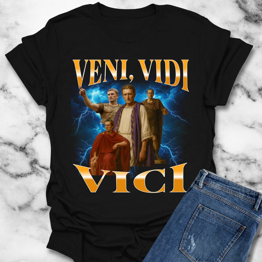 Veni Vidi Vici Julius Caesar Bootleg Rap Style Unisex Lightweight T-Shirt