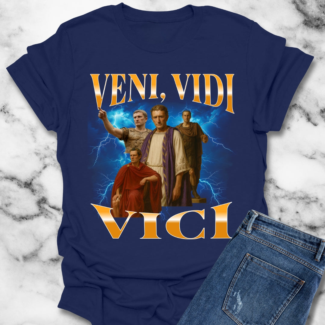 Veni Vidi Vici Julius Caesar Bootleg Rap Style Unisex Lightweight T-Shirt