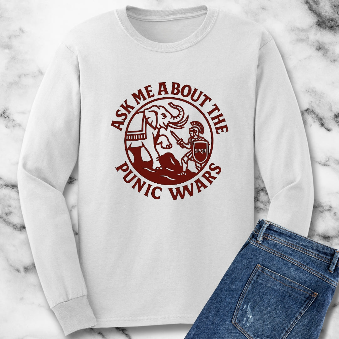 Ask Me About the Punic Wars Unisex Long Sleeve Tee