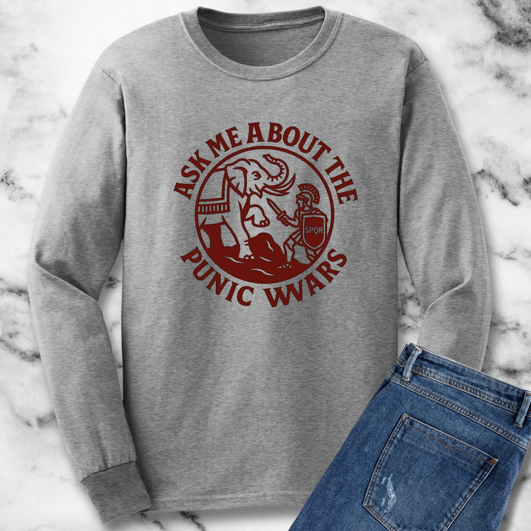 Ask Me About the Punic Wars Unisex Long Sleeve Tee