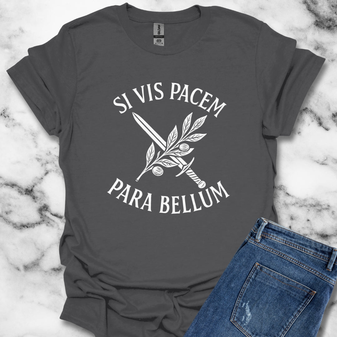 Si Vis Pacem Para Bellum White Design Unisex T-Shirt