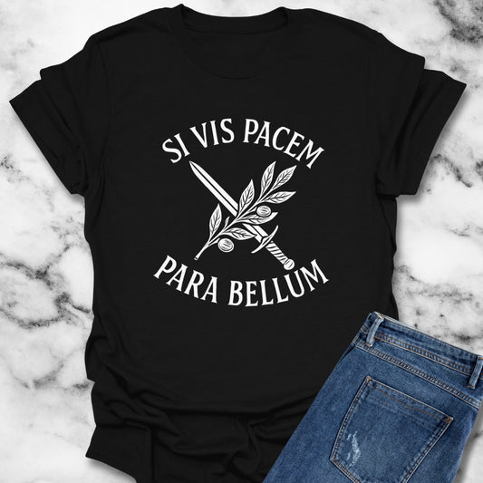 Si Vis Pacem Para Bellum White Design Unisex T-Shirt