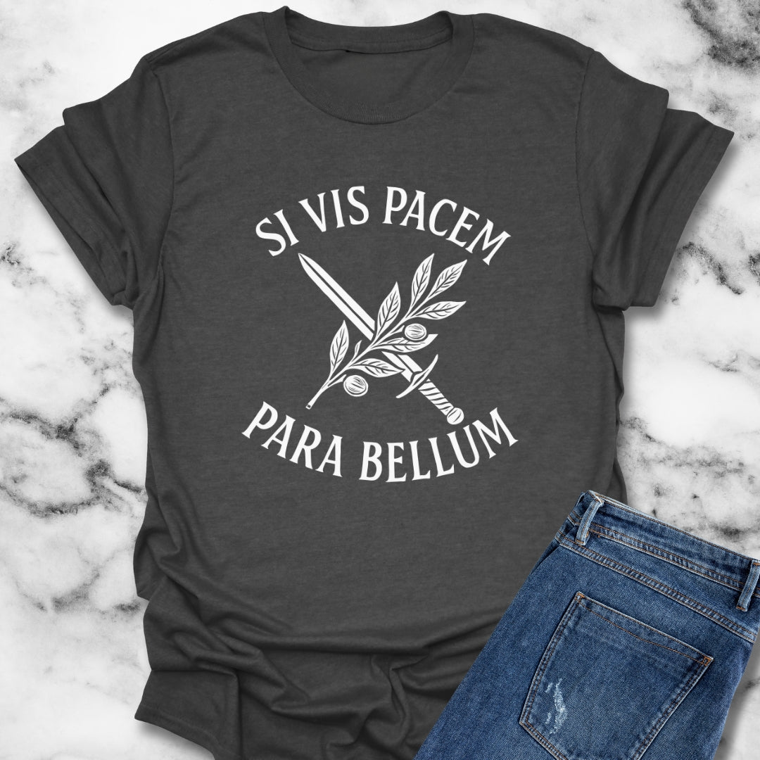 Si Vis Pacem Para Bellum White Design Unisex T-Shirt