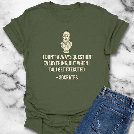Socrates Question Everything Unisex Lightweight T-Shirt