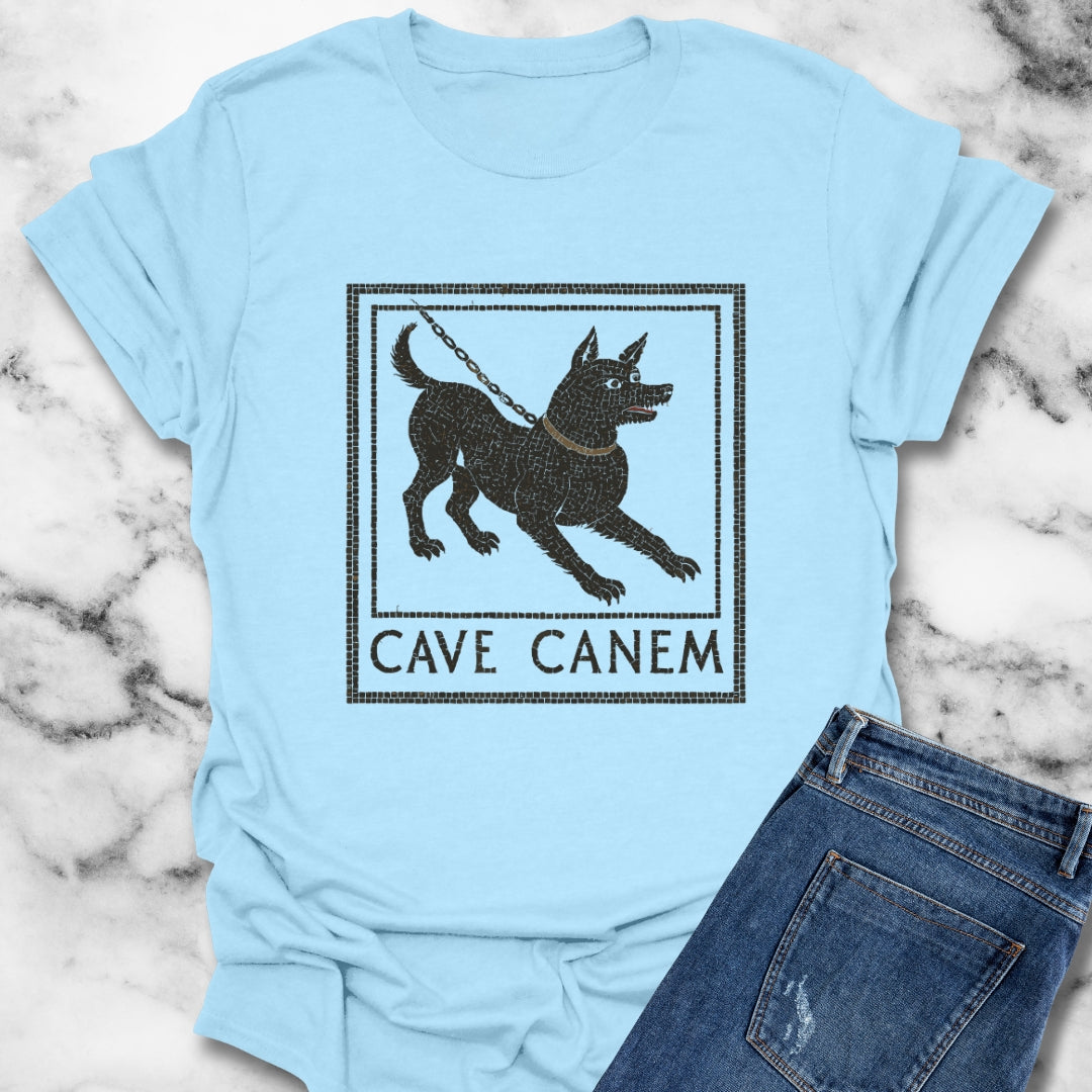 Cave Canum Pompeii Beware of Dog Mosaic Unisex Lightweight T-Shirt