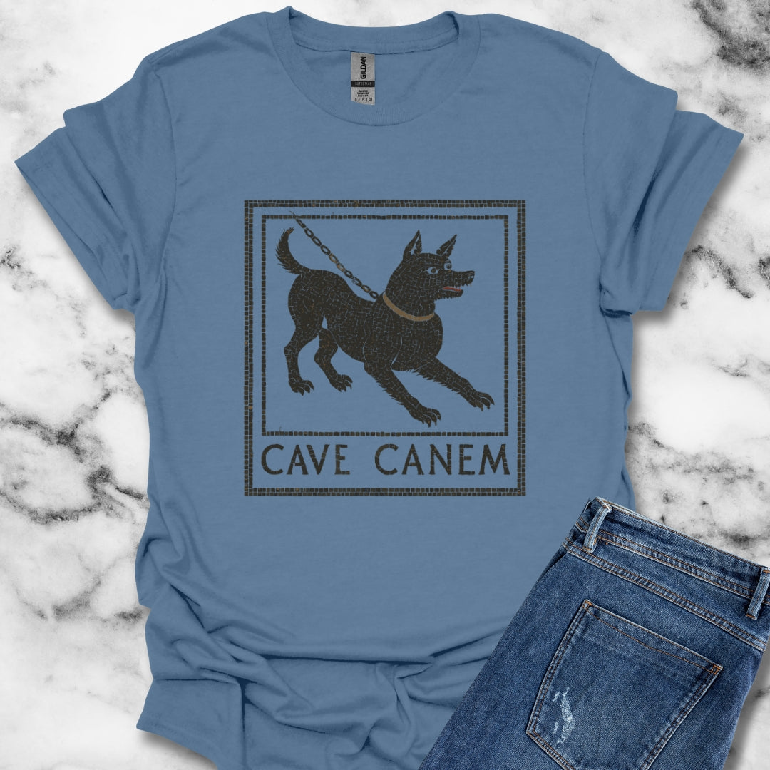 Cave Canum Pompeii Beware of Dog Mosaic Unisex Lightweight T-Shirt