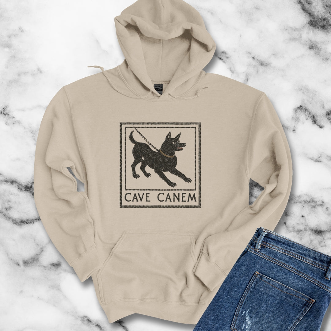 Cave Canum Pompeii Beware of Dog Mosaic Unisex Heavy Blend™ Hooded Sweatshirt