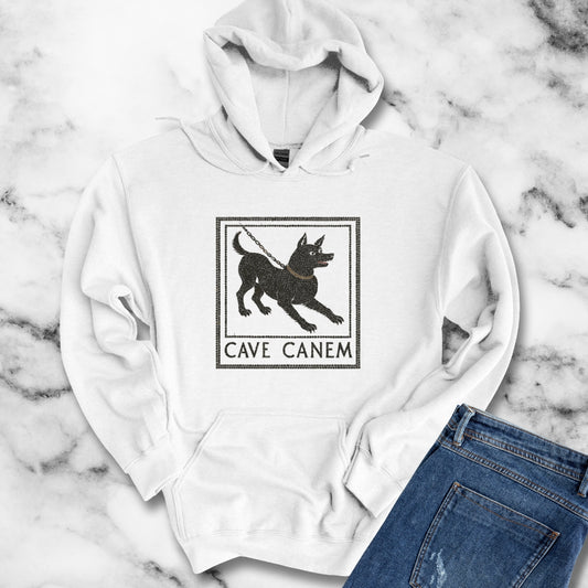 Cave Canum Pompeii Beware of Dog Mosaic Unisex Heavy Blendâ„¢ Hooded Sweatshirt
