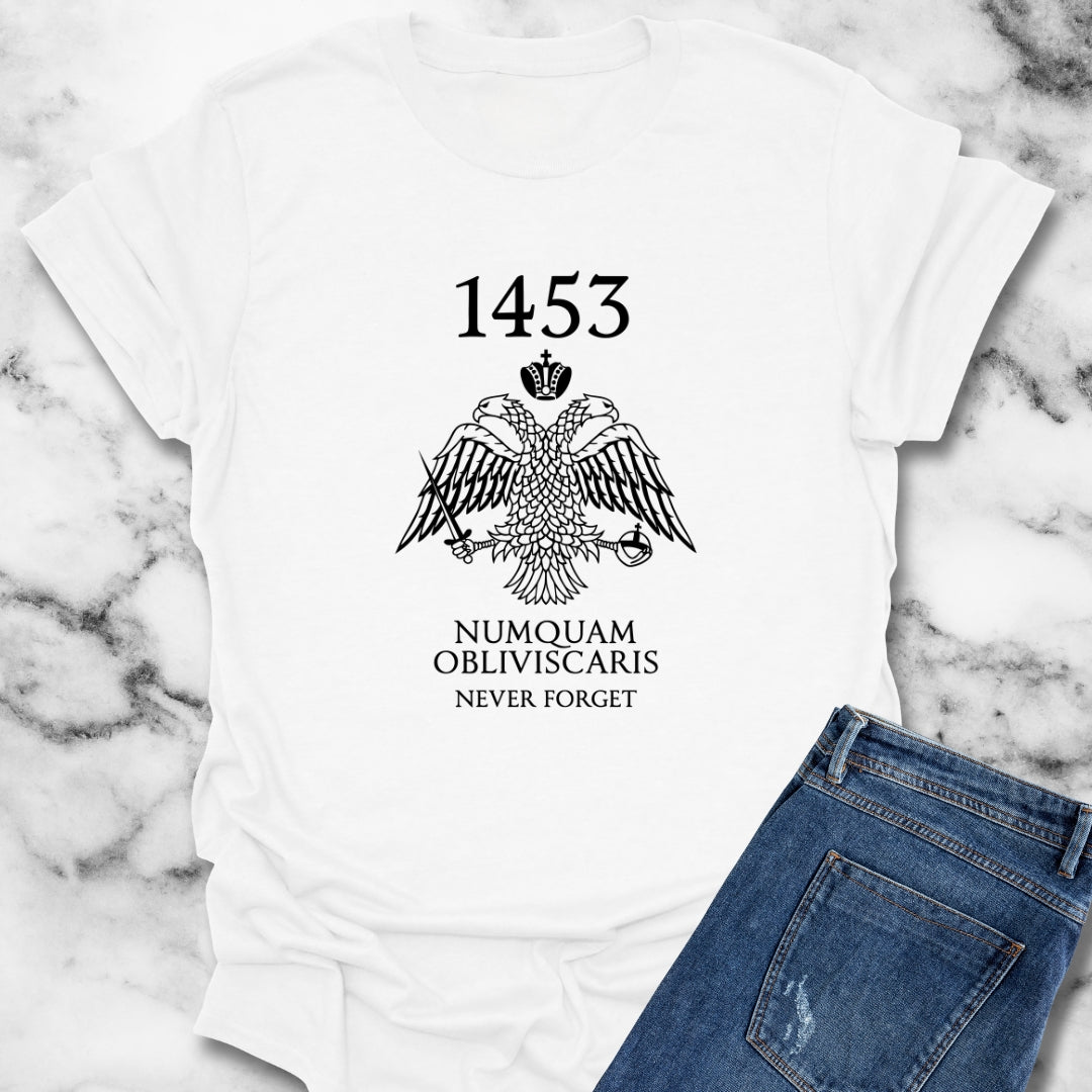 1453 Fall of Constantinople Never Forget Unisex Lightweight T-Shirt
