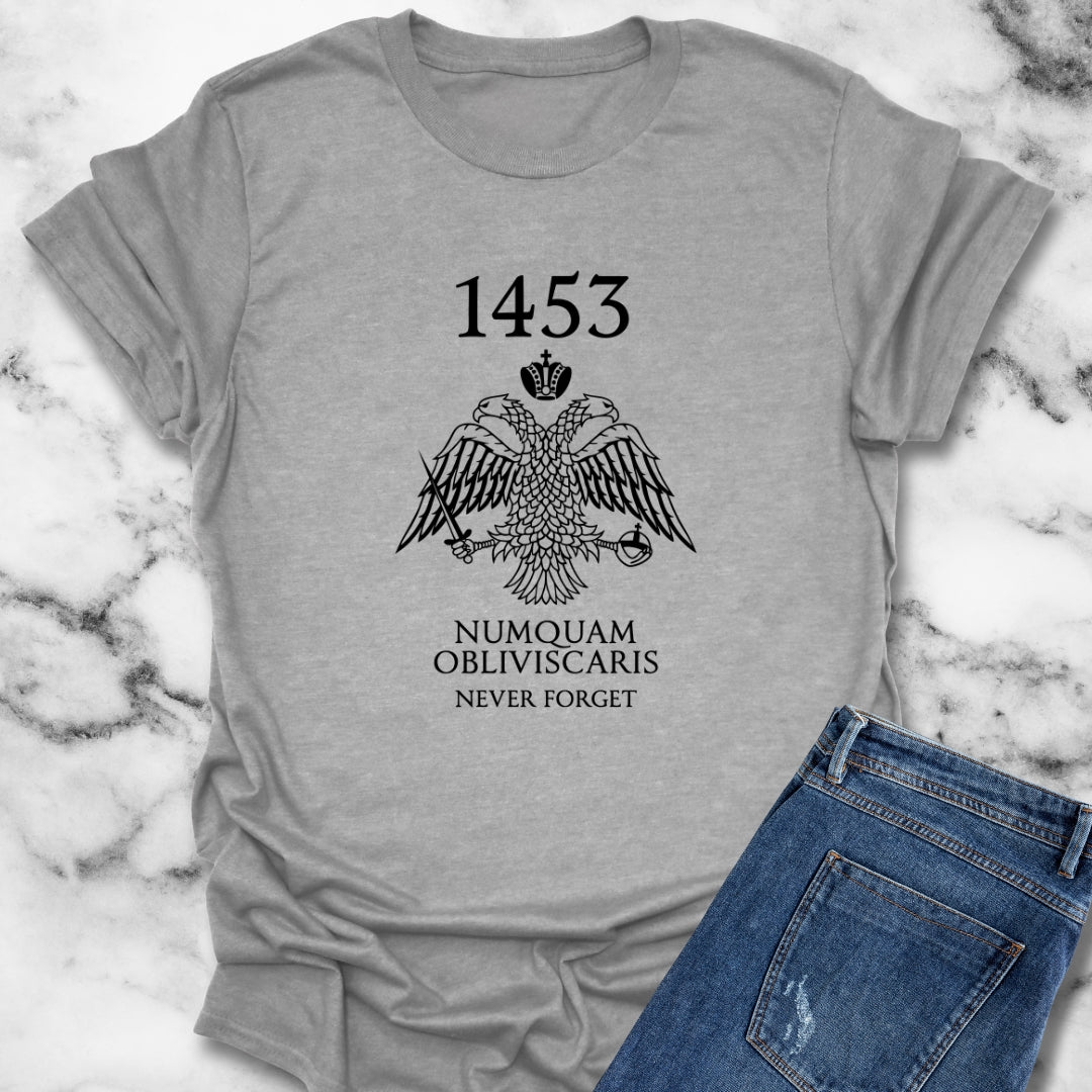 1453 Fall of Constantinople Never Forget Unisex Lightweight T-Shirt