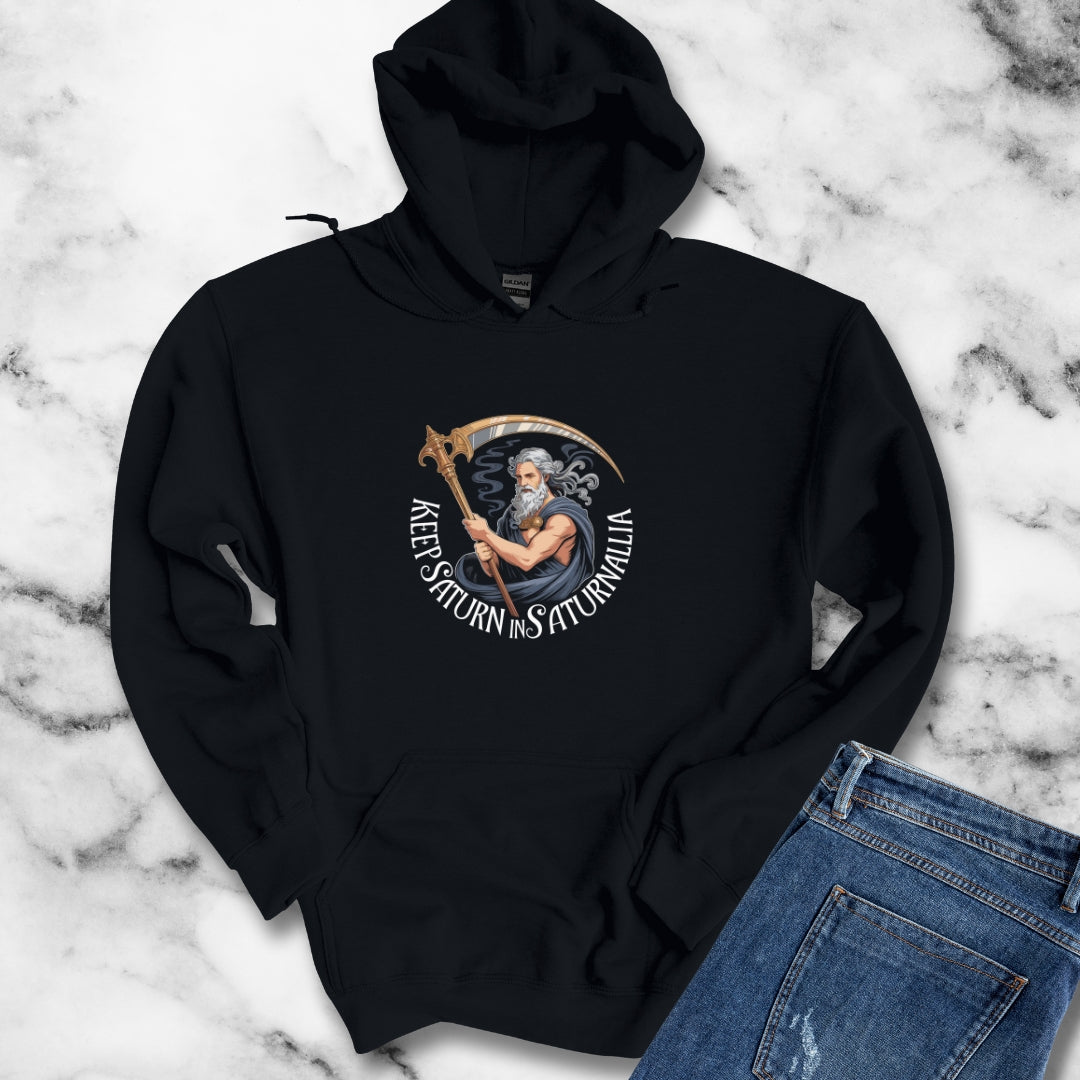 Keep Saturn in Saturnalia Unisex Heavy Blend™ Hooded Sweatshirt