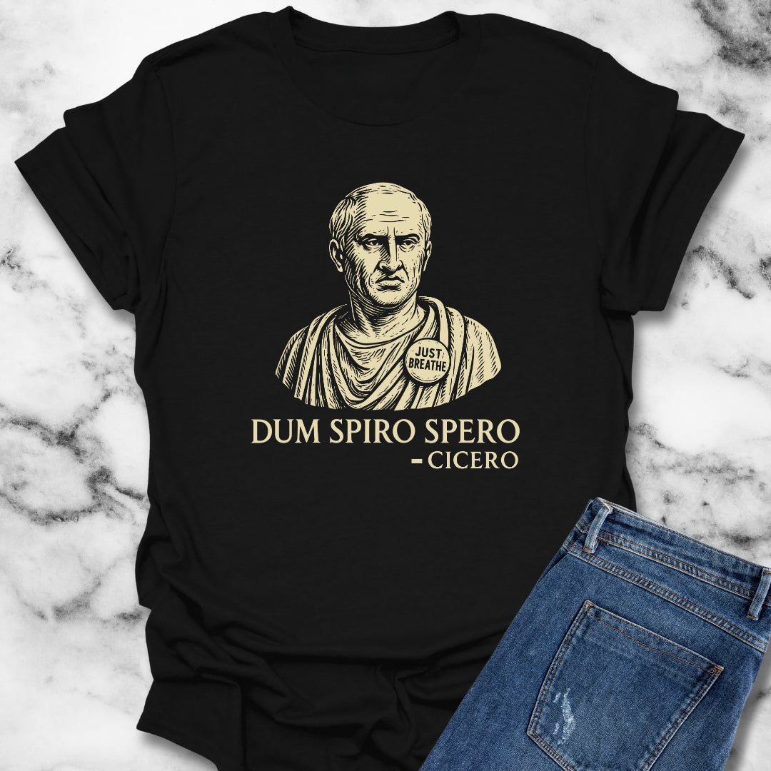 Dum Spiro Spero Cicero Quote While I Breathe I Hope Unisex Lightweight T-Shirt