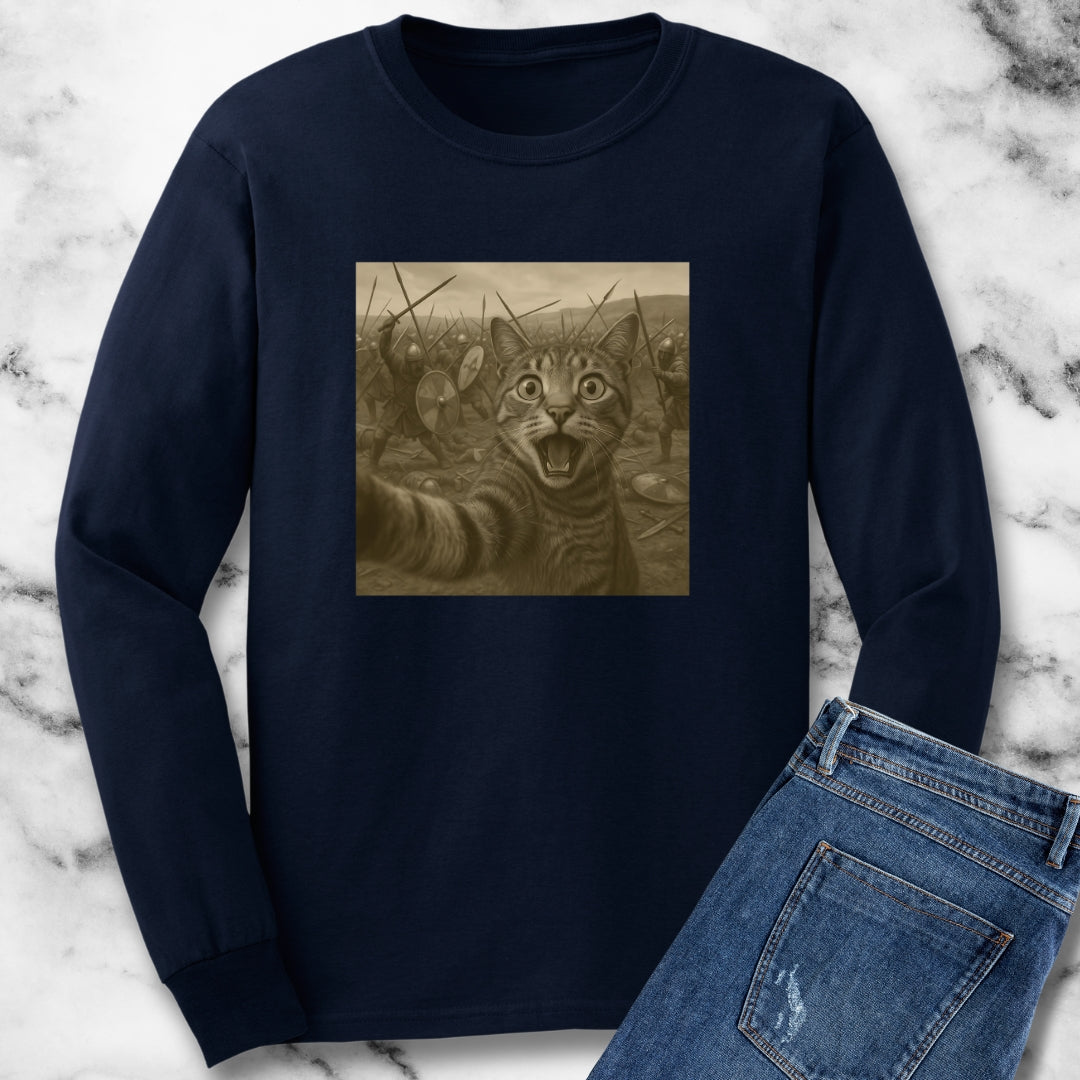 Cat Selfie at Hastings Unisex Long Sleeve Tee