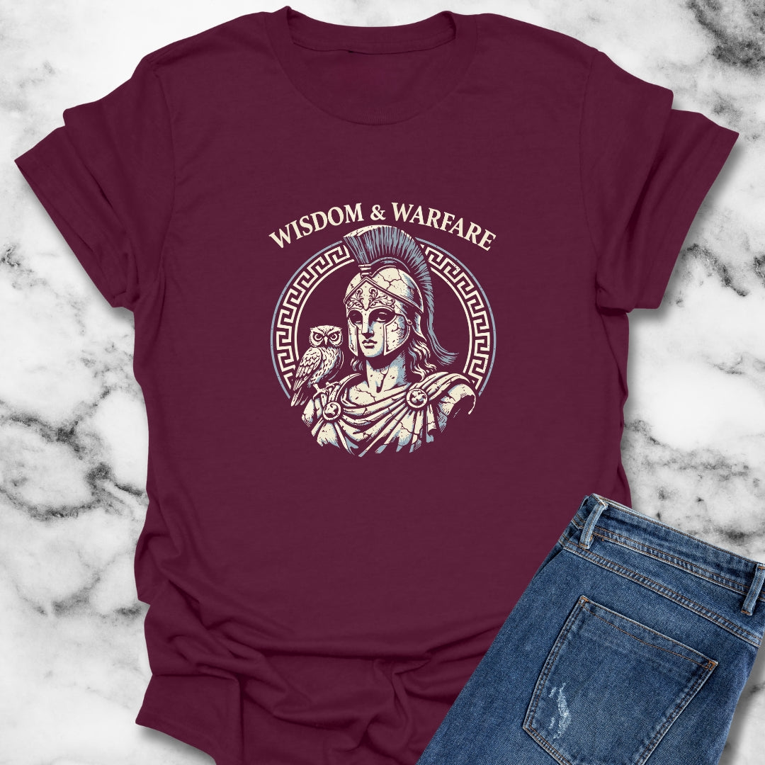 Athena Wisdom Warfare Owl T-Shirt
