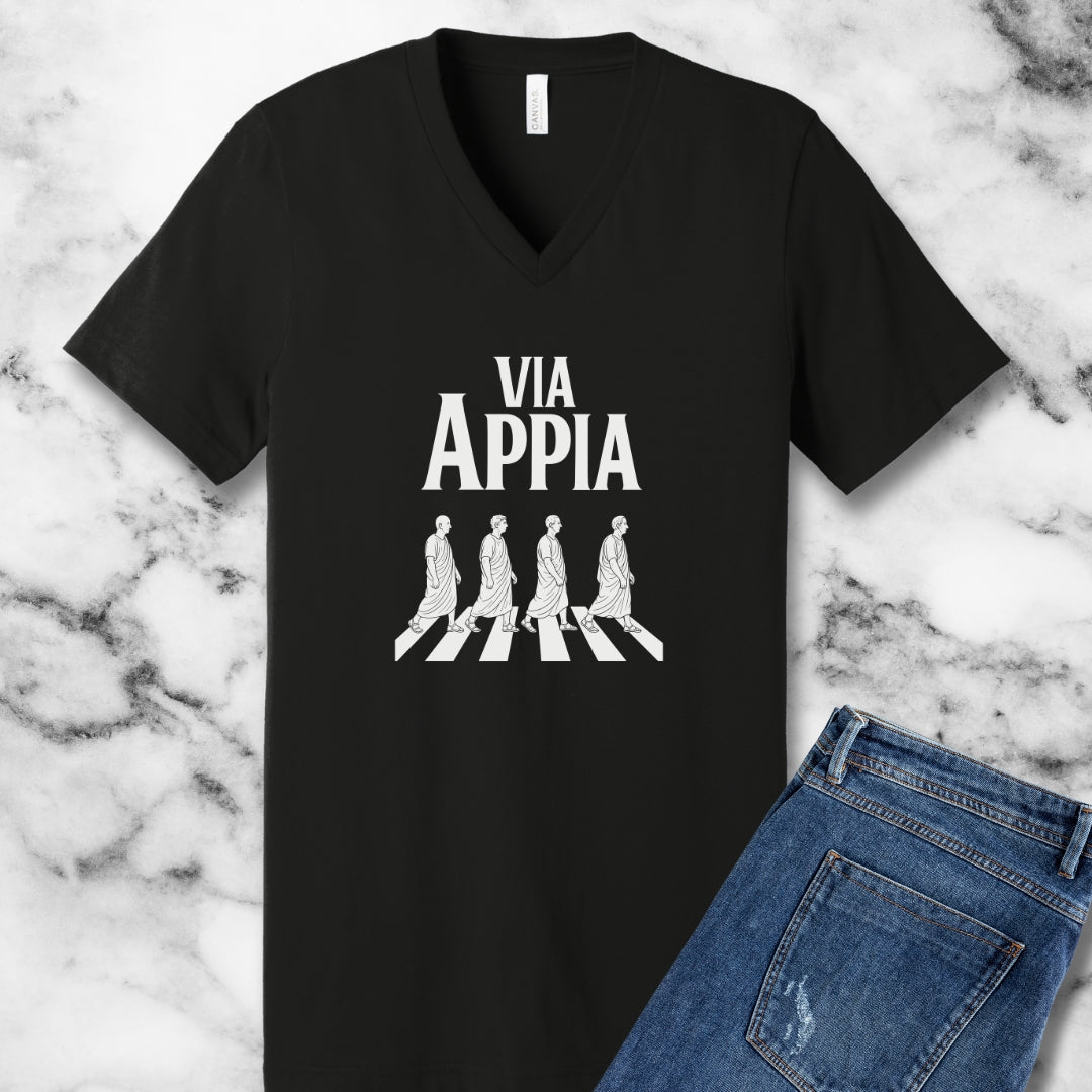 Ancient Roman Via Appia Women's V-Neck Tee