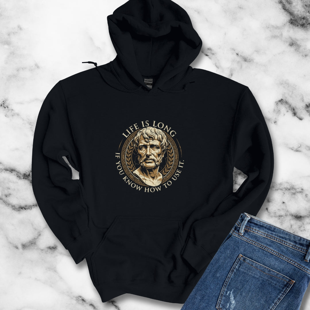 Seneca Life Is Long Quote Hoodie Sweatshirt