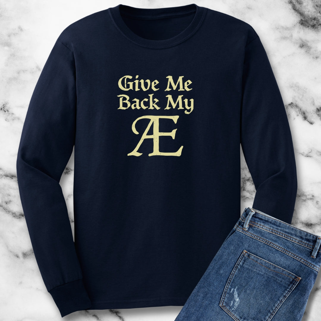Old English Letter Ash Long Sleeve Tee