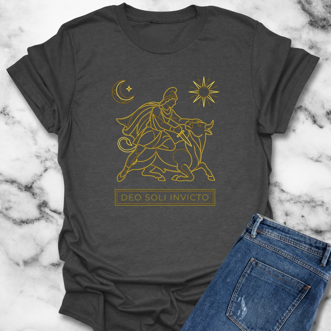 Cult of Mithras Sol Invictus Line Art T-Shirt