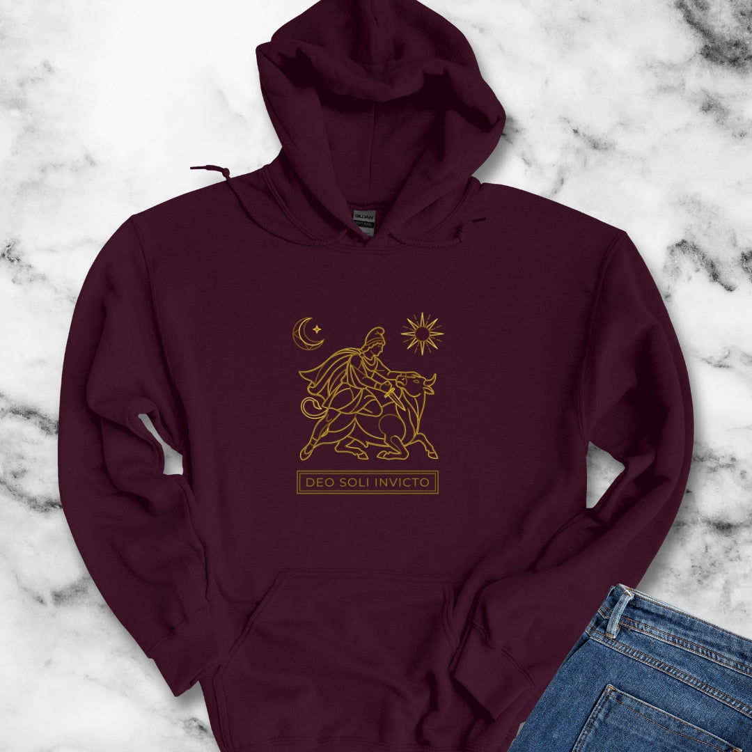 Cult of Mithras Sol Invictus Line Art Hoodie Sweatshirt