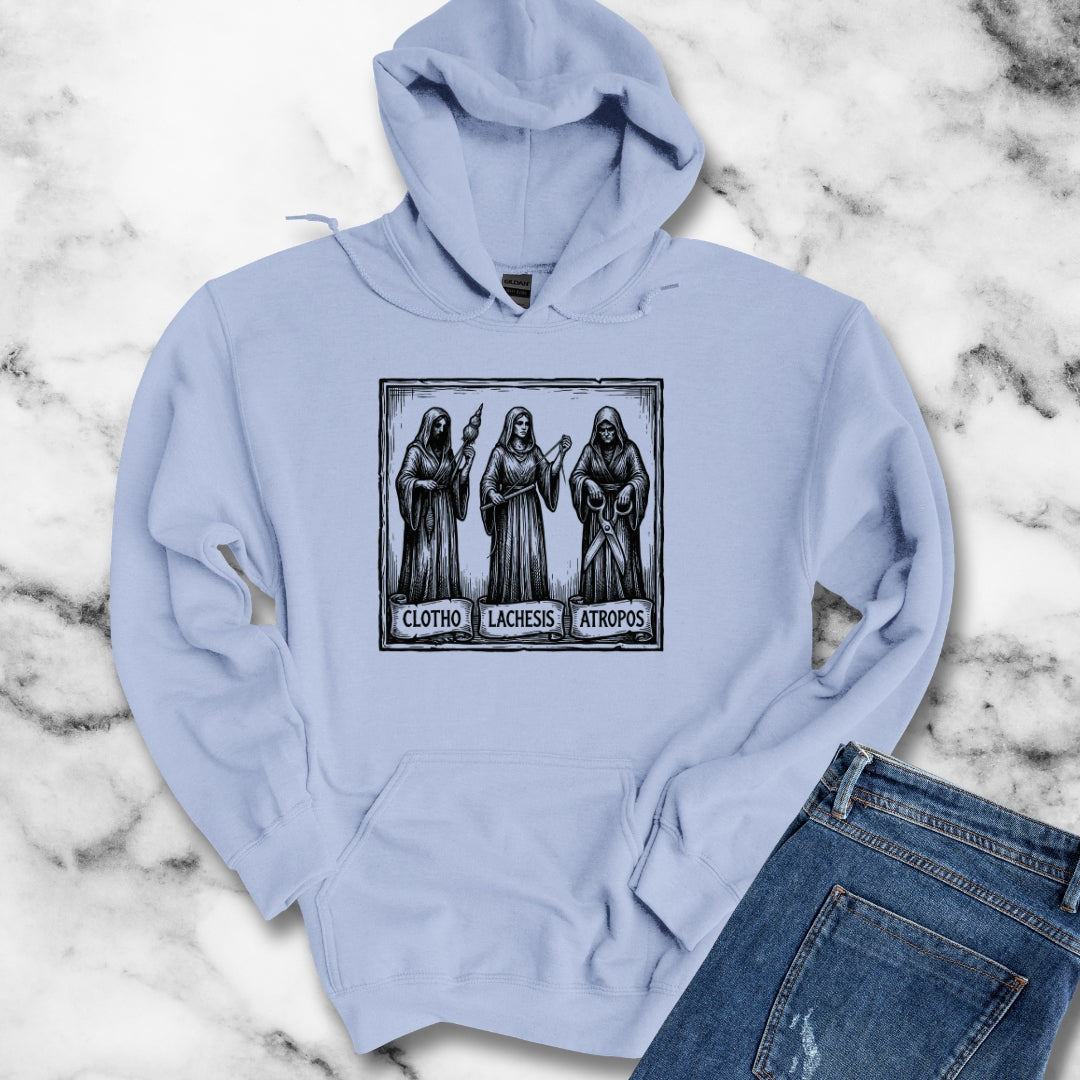 The 3 Fates Clotho Lachesis Atropos Hoodie Sweatshirt