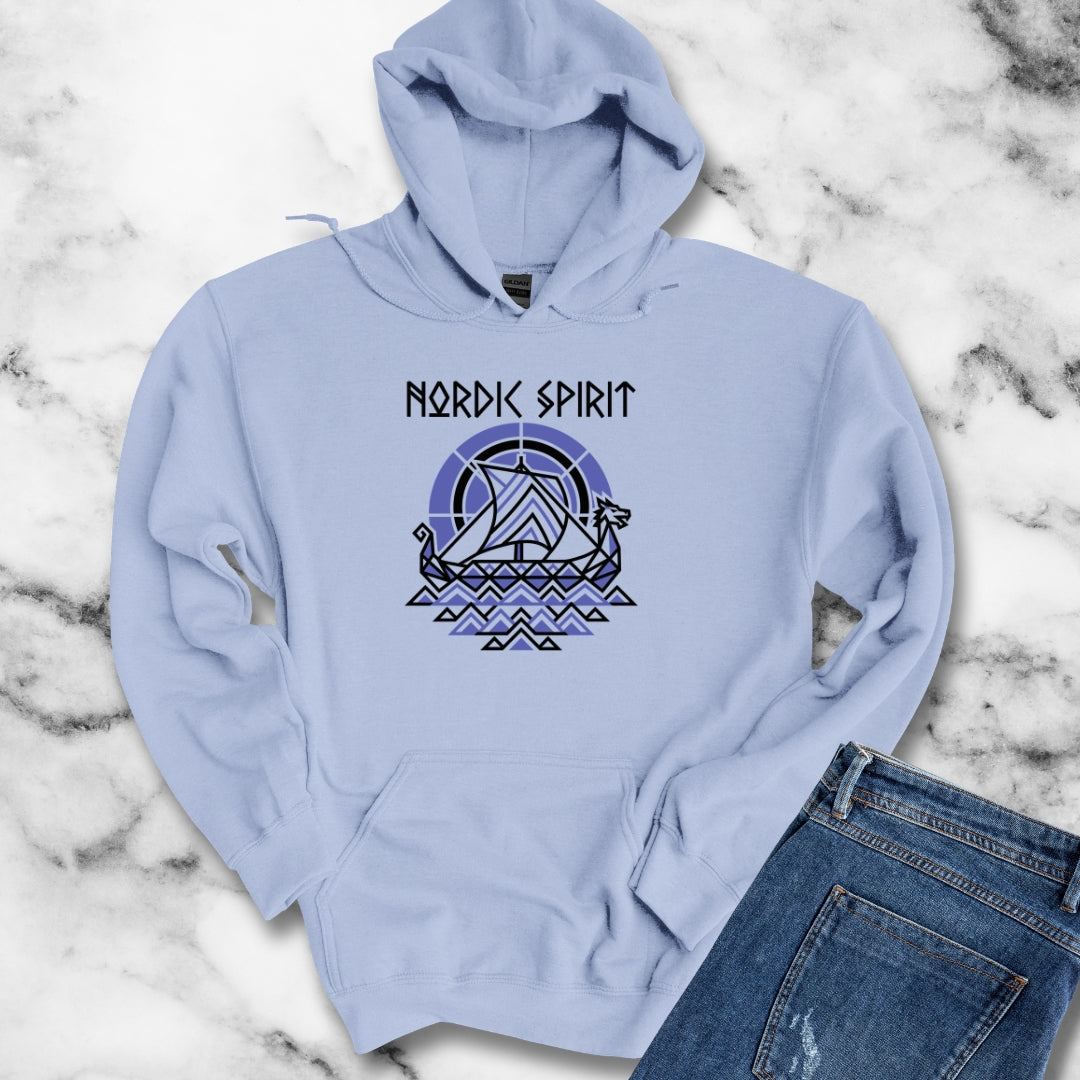 Nordic Spirit Viking Longbow Modernist Hoodie Sweatshirt