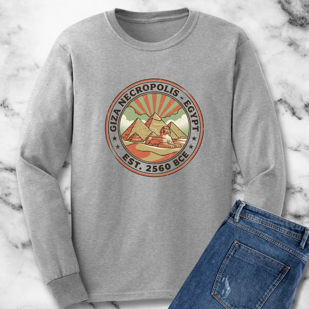 Giza Pyramids Necropolis Long Sleeve Tee