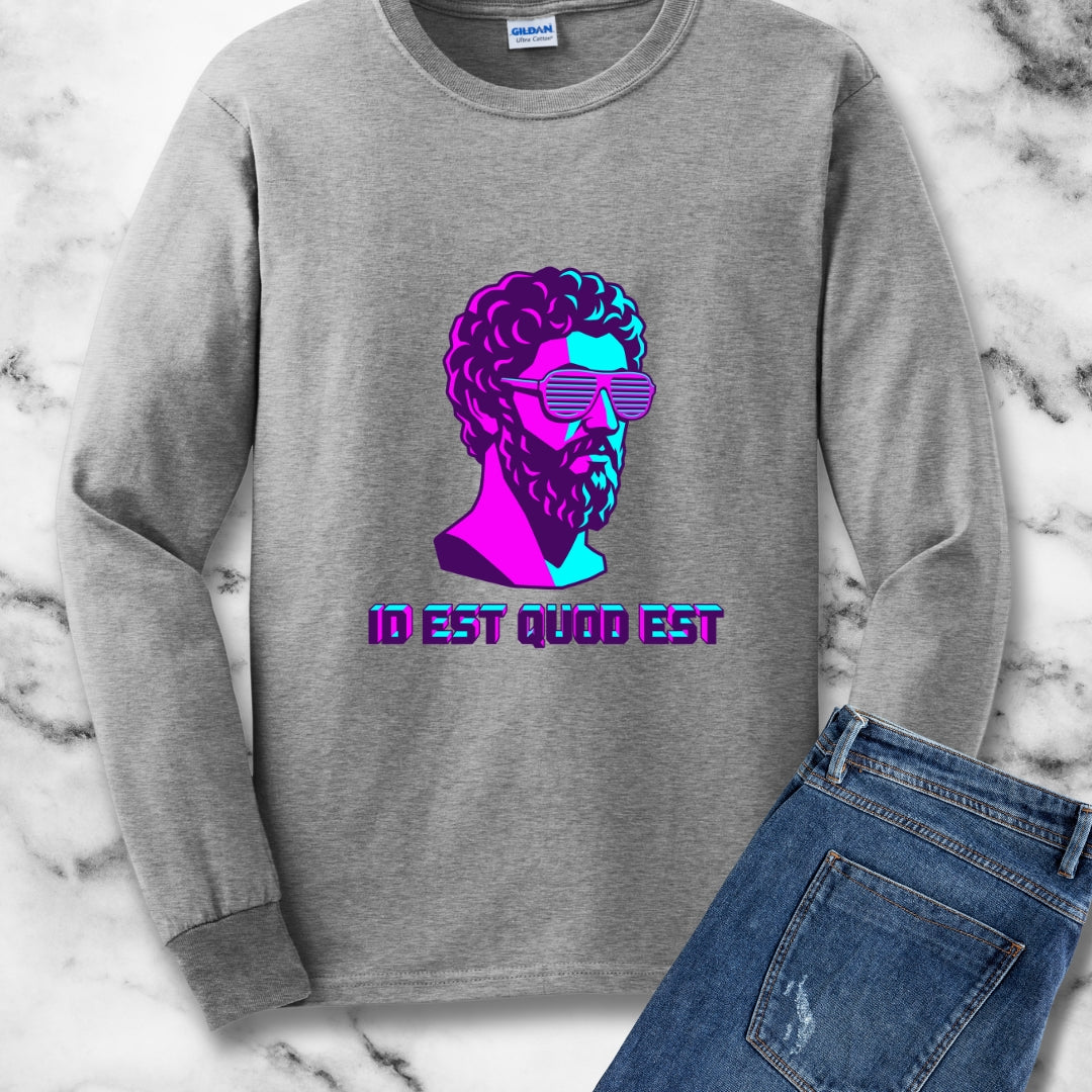 Vaporwave Aurelius It Is What It Is Latin Quote Long Sleeve Tee