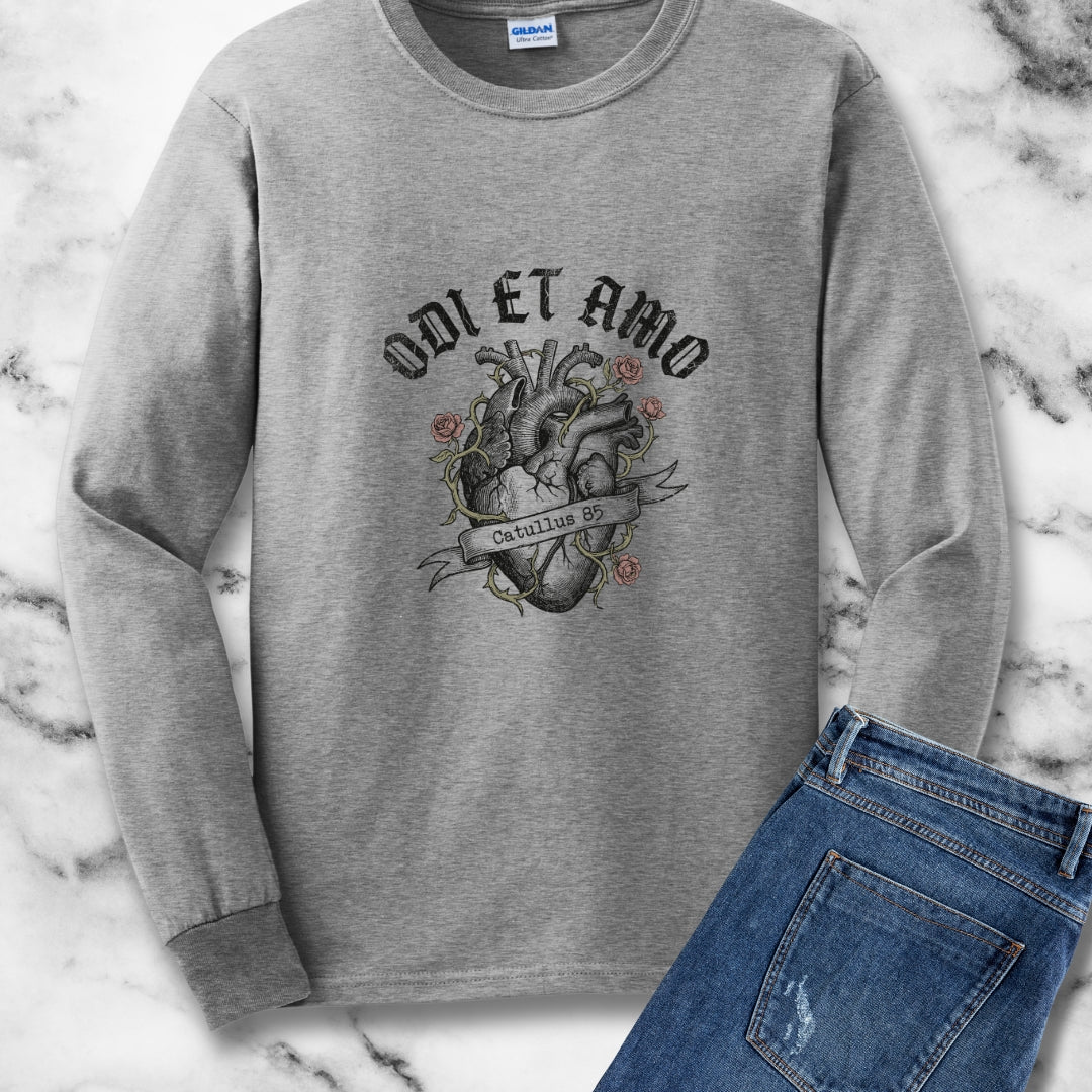 Catullus 85 Odi et Amo Love Hate Long Sleeve Tee