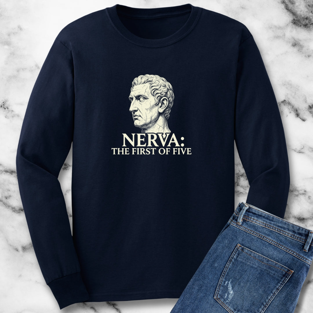 Nerva First of 5 Good Emperors Long Sleeve Tee