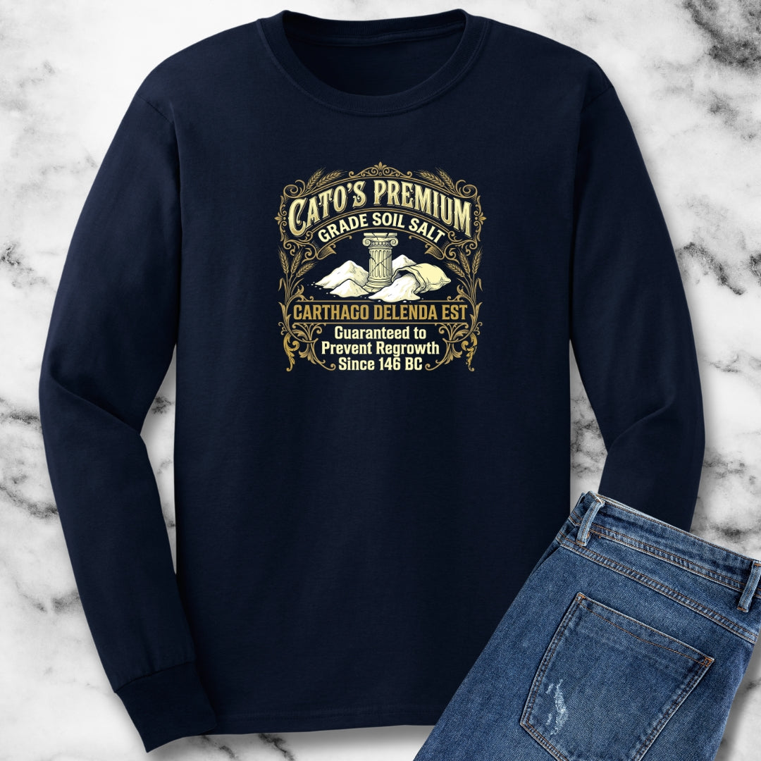 Cato Premium Salt Carthago Delenda Est Long Sleeve Tee